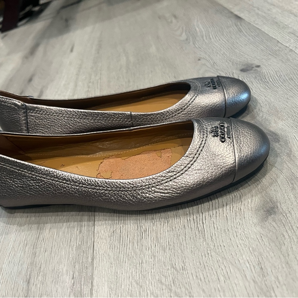 Coach Chelsea Metallic Silver Women's Flats